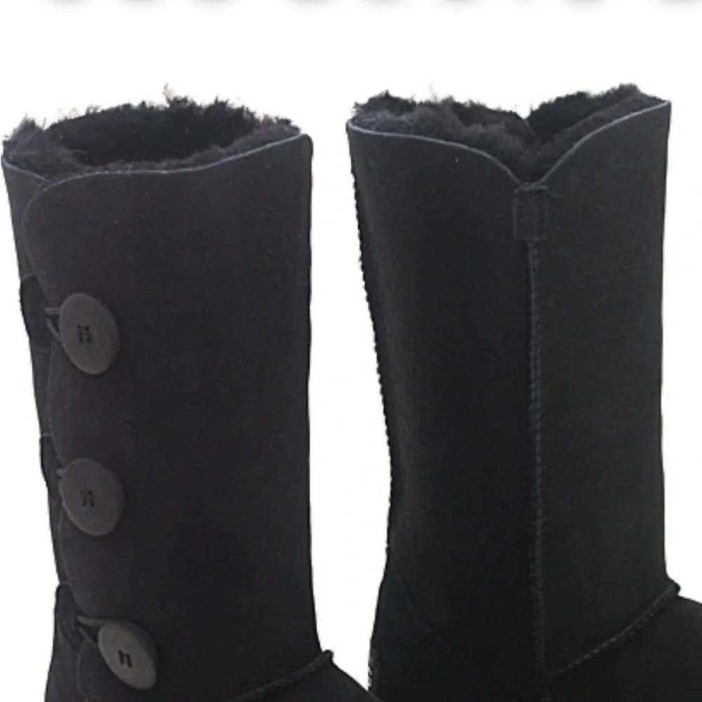UGG Black Winter Boots Tall Slip-On Design